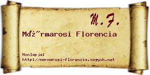 Mármarosi Florencia névjegykártya